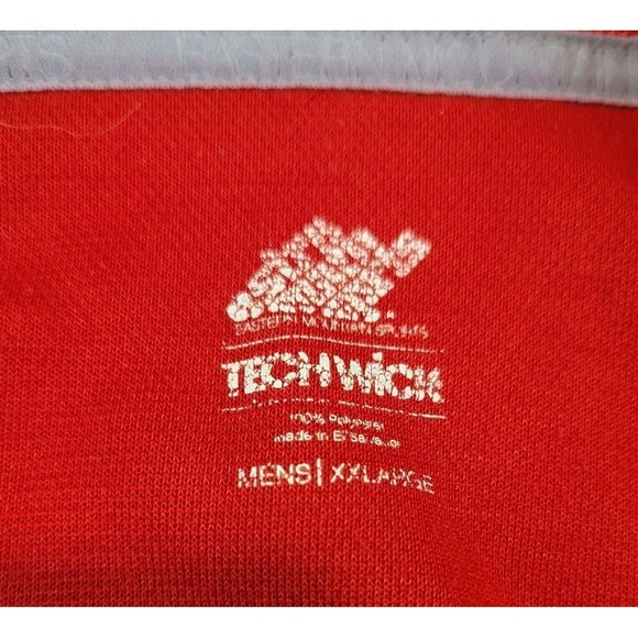 The Eastern Mountain Sports XL Men's Tech Wick 1/4-Zip Pullover Base Layer Red - Picture 9 of 9